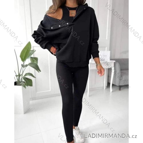 Súprava tepláková mikina a tepláky dámska (S/M ONE SIZE) TALIANSKA MÓDA IMWE233741