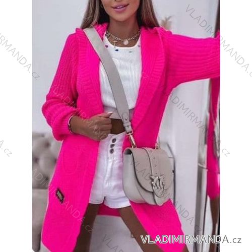 Cardigan pletený dlhý rukáv dámsky (S / M / L ONE SIZE) TALIANSKÁ MÓDA IMWL233783