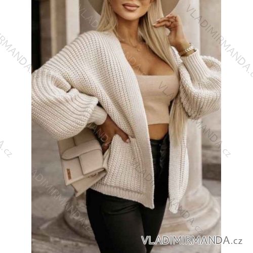 Cardigan dlhý rukáv dámsky (S/M ONE SIZE) TALIANSKA MÓDA IMWAD233489