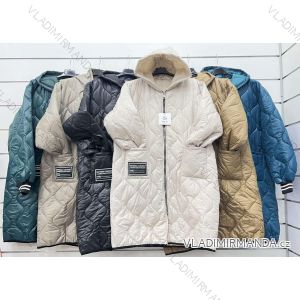 Kabát bunda s kapucňou dlhý rukáv dámsky (S/M ONE SIZE) TALIANSKA MÓDA IMWE233477