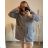 Kabát dlhý rukáv dámsky nadrozměr (3XL / 4XL ONE SIZE) TALIANSKA MODA IM423BEATY