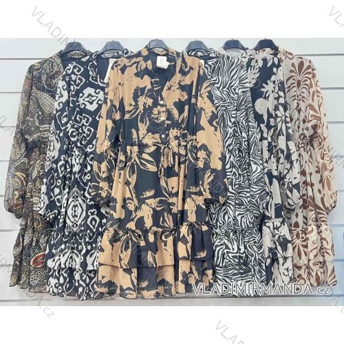 Šaty košeľové dlhý rukáv dámske (S/M ONE SIZE) TALIANSKA MÓDA IMWP233848
