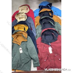Bunda parka jesenná s kapucňou dlhý rukáv dámska nadrozmer (3XL-7XL) NHM FASHION PMWGB23W82-4