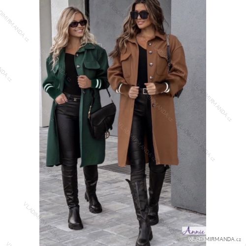 Kabát flaušový dámsky (S/M ONE SIZE) TALIANSKA MÓDA IMWAD233317