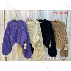 Sveter pletený dlhý rukáv dámske (S/M ONE SIZE) TALIANSKA MÓDA IMWAC23YU027