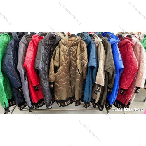 Bunda na zips s kapucňou dlhý rukáv dámska (S/M ONE SIZE) TALIANSKA MÓDA IMWAC233335
