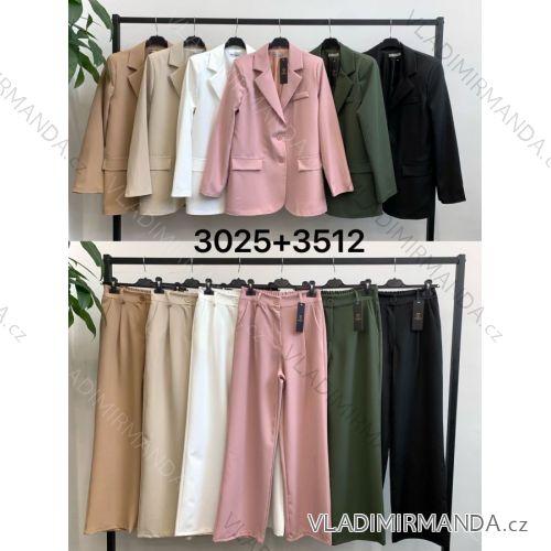 Súprava elegantné nohavice dlhé a sako dámska (S/M ONE SIZE) TALIANSKA MÓDA IMWAC233025_3512
