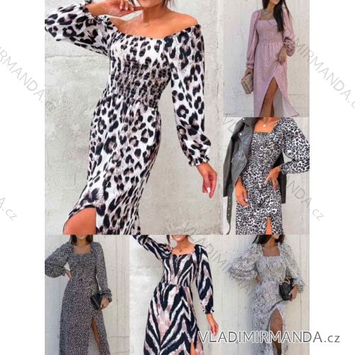 Šaty úpletové dlhý rukáv dámske (S/M ONE SIZE) TALIANSKA MÓDA IMWGB233219