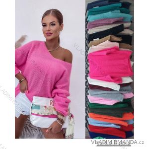 Sveter pletený tenký dlhý rukáv dámsky (S/M ONE SIZE) TALIANSKA MÓDA IMWL233230