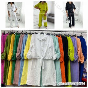 Súprava nohavice dlhé a košele dlhý rukáv dámska mušelín (S/M ONE SIZE) TALIANSKA MÓDA IMWC232609