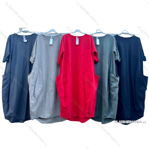 Šaty dlhý rukáv dámske nadrozmer (XL/2XL ONE SIZE) TALIANSKA MóDA IMD23177