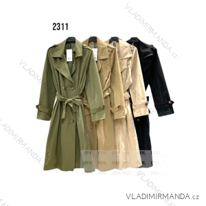 Kabát trenčkot dlhý rukáv dámsky (S/M ONE SIZE) TALIANSKA MÓDA IMPHD232311-1