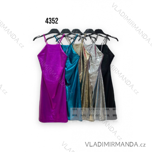 Šaty sexy mini na ramienka dámske (S/M ONE SIZE) TALIANSKA MÓDA IMPHD234352