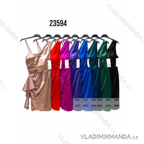 Šaty spoločenské na ramienka dámske (S/M ONE SIZE) TALIANSKA MÓDA IMPHD2323594