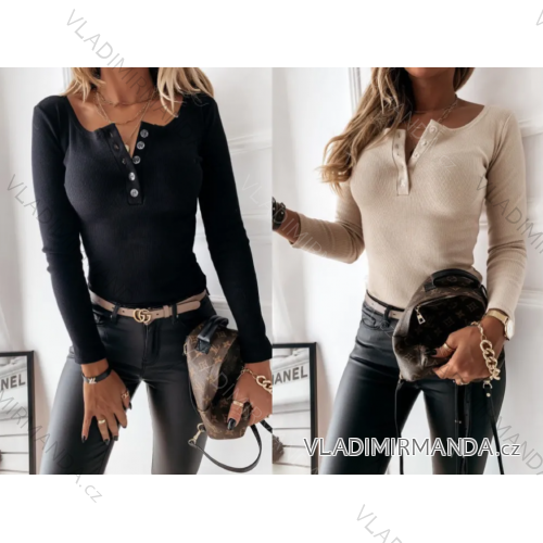Tričko dlhý rukáv dámske (S/M ONE SIZE) TALIANSKA MÓDA IMPLI252496