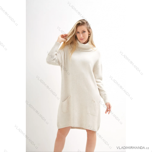 Šaty mikinové dlhý rukáv dámske (S/M ONE SIZE) TALIANSKA MÓDA IMPLI239209