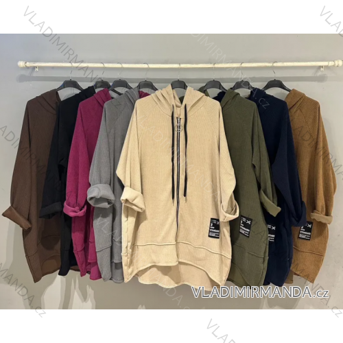 Mikina oversize predĺžená dlhý rukáv dámsky (S/M ONE SIZE) TALIANSKA MÓDA IMPLI2303986