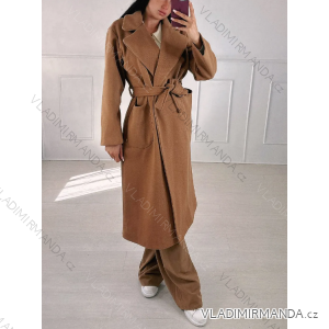 Kabát flaušový dlhý rukáv dámsky (S/M ONE SIZE) TALIANSKA MÓDA IMPBB23D234010