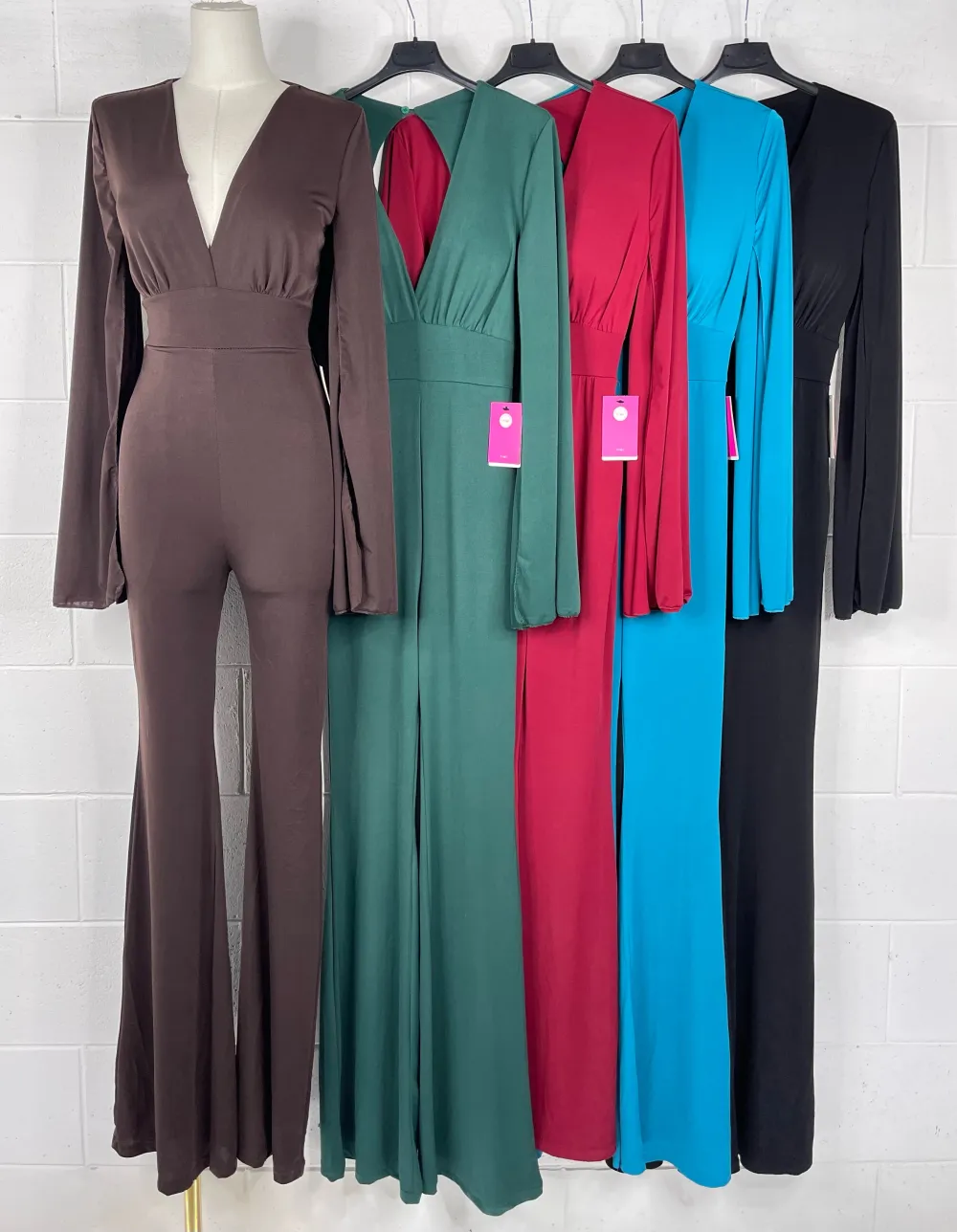 Overal dlhý elegantný dlouhý rukáv dámsky (S/M ONE SIZE) TALIANSKA MÓDA IMPBB23B8860