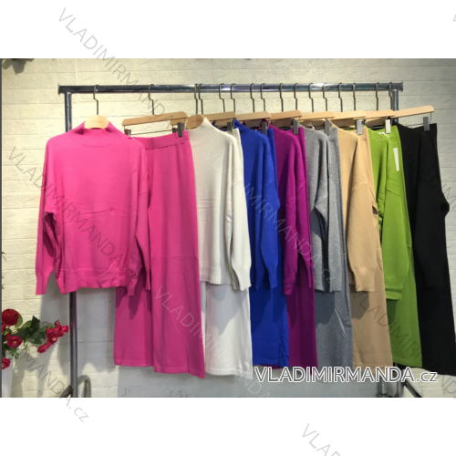 Súprava úpletová sveter a nohavice dámska (S/M ONE SIZE) TALIANSKA MÓDA IMPGM23G012