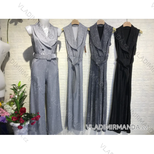 Overal dlhý elegantný trblietavý bez rukávu dámsky (S/M ONE SIZE) TALIANSKA MÓDA IMPGM2323778