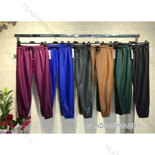Nohavice koženkové dlhé dámske (S/M ONE SIZE) TALIANSKA MÓDA IMPGM239840