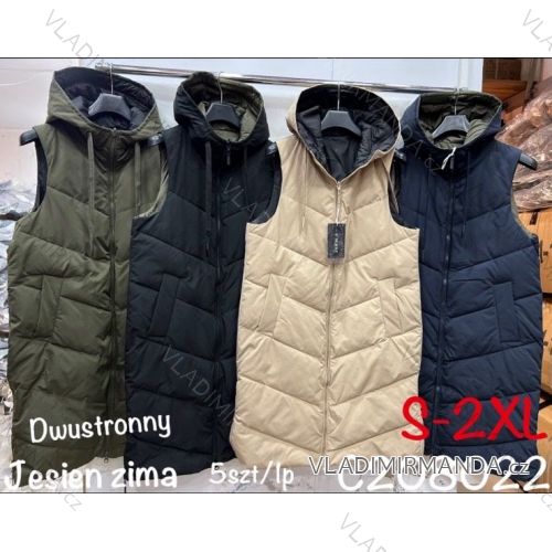 Vesta šusťáková obojstranná na zips dámska (S-2XL) POLSKÁ MóDA PMWC23C208022