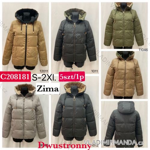 Bunda slabá obojstranná s kapucňou dámska (S-2XL) POĽSKÁ MóDA PMWC23C208181