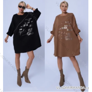 Šaty oversize dlhý rukáv dámske nadrozmer (S/M/L/XL/2XL ONE SIZE) TALIANSKA MÓDA IMPLI2337310