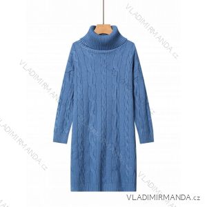 Šaty pletené s rolákom dlhý rukáv dámsky (S-XL) GLO-STORY GLO23WMY-4253