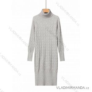 Šaty pletené s rolákom dlhý rukáv dámsky (S-XL) GLO-STORY GLO23WMY-4255