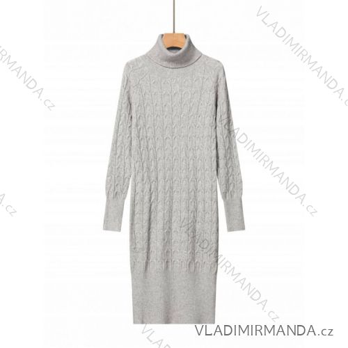 Šaty pletené s rolákom dlhý rukáv dámsky (S-XL) GLO-STORY GLO23WMY-4255