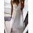 Šaty dlhé tylové na ramienka dámske (S/M ONE SIZE) TALIANSKA MÓDA IMM238917/DU   biela   S/M