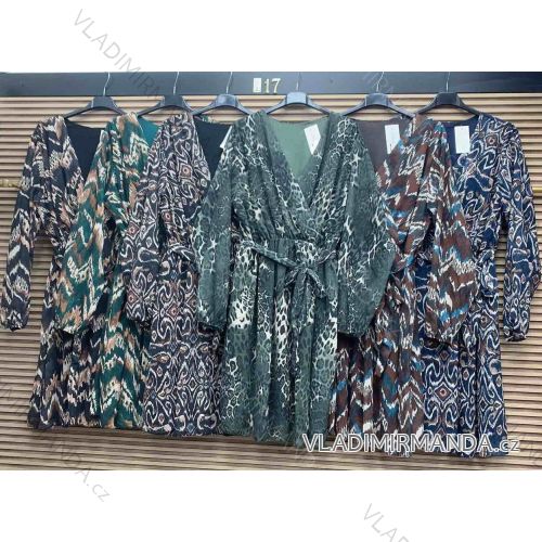 Šaty elegantný dlhý rukáv dámske (S/M ONE SIZE) TALIANSKA MÓDA IMWAE23030