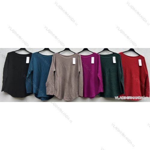 Sveter úpletový tenký dlhý rukáv dámsky (L/XL ONE SIZE) TALIANSKA MÓDA IMD23752