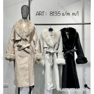 Kabát dlouhý kožíšek dámsky (S/M ONE SIZE) TALIANSKA MÓDA IMM23M8135