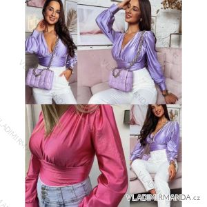 Body elegantný dlhý rukáv dámske (S/M ONE SIZE) TALIANSKA MóDA IMM23FS33030