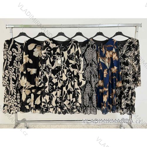 Šaty šifónové oversize dlhý rukáv dámske (S/M/L ONE SIZE) TALIANSKA MÓDA IMWY23160