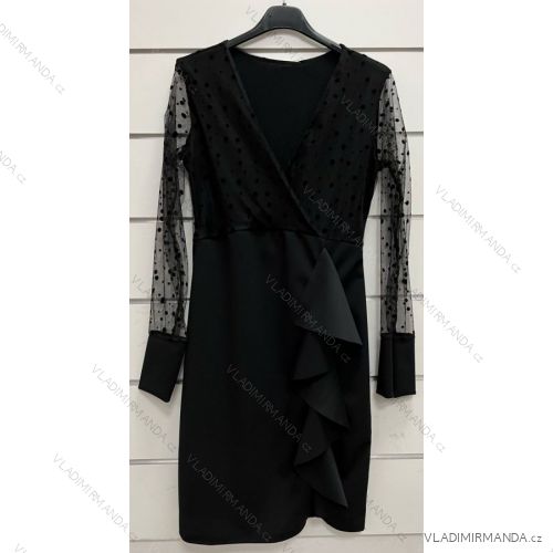 Šaty dlhý rukáv dámske (S/M ONE SIZE) TALIANSKA MÓDA IMWY23163