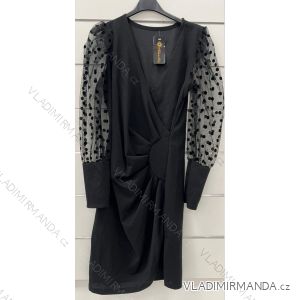 Šaty dlhý rukáv dámske (S/M ONE SIZE) TALIANSKA MÓDA IMWY23165
