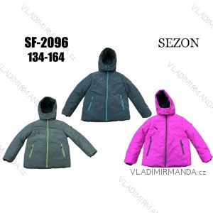 Bunda zimná s kapucňou dorast chlapčenská a dievčenské (134-164) SEZON SEZ23SF-2096