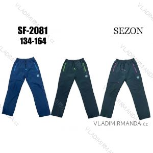 Nohavice šusťákové zateplené flaušom dorast dievčenské a chlapčenské (134-164) SEZON SEZ20SF-2081