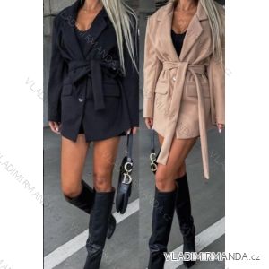 Kabát flaušový s opaskom dámsky (S/M ONE SIZE) TALIANSKA MÓDA IMWAA233878