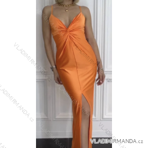 Šaty dlhé elegantné na ramienka dámske (S/M ONE SIZE) TALIANSKA MÓDA IMPBB23A11970