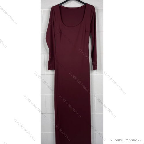 Šaty dlhé dlhý rukáv dámske (S/M ONE SIZE) TALIANSKA MÓDA IMPBB23C29999