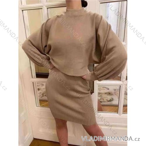 Šaty úpletové so svetrom dámske (S/M ONE SIZE) TALIANSKA MÓDA IMWAE233962