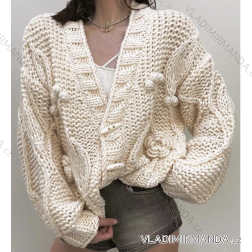 Sveter dlhý rukáv dámsky (S/M ONE SIZE) TALIANSKA MÓDA IMPBB235142I