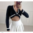 Sveter krátky dlhý rukáv dámsky (S/M ONE SIZE) TALIANSKA MÓDA IMPBB23M1885