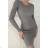Šaty úpletové dlhý rukáv dámske (S/M ONE SIZE) TALIANSKA MÓDA IMPBB23Z7006