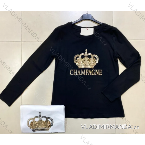 Tričko dlhý rukáv dámske (S/M ONE SIZE) TALIANSKA MÓDA IMPLP2322514070